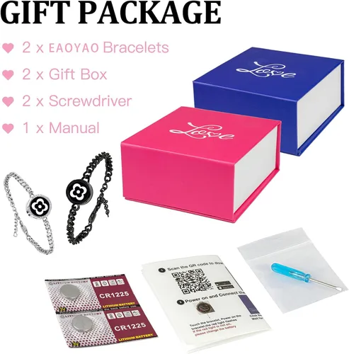 Miniatura 6 de EAOYAO Long Distance Touch Bracelets, Couples Bracelets, Remote Smart Matching Couples Bracelet for Couples Suitable for Long Distance Relationship