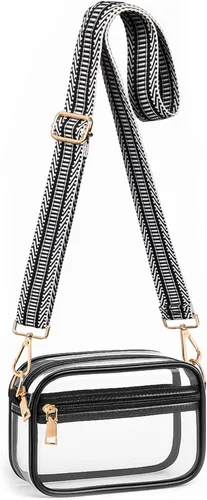 Miniatura 7 de BS-VOG Bolso cruzado transparente aprobado para estadios, bolsos transparentes para mujeres, bolsa pequeña para estadios para eventos, conciertos, a8