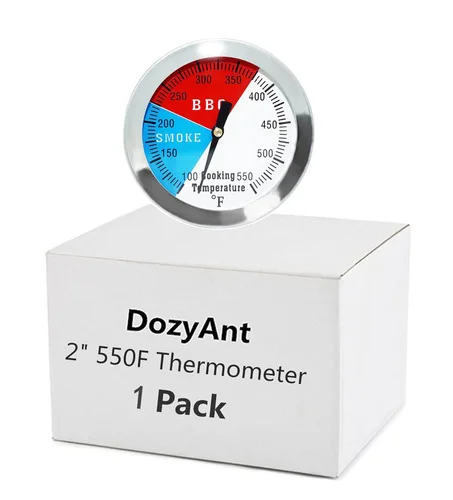 Miniatura 4 de DozyAnt - Termómetro sensor de 2 pulgadas, hasta 550F, con mango de 2.5 pulgadas, de acero inoxidable RWB, para grill, asador, parrilla, carbón