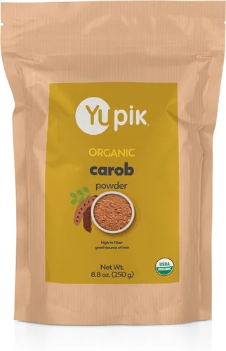Yupik Superalimento orgánico en polvo de algarrobo tostado, 8.8 onzas, sin OMG, vegano, sin gluten (paquete de 1)