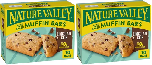 Miniatura 20 de Nature Valley Barras de magdalenas horneadas suaves, chispas de chocolate, barras de aperitivos, 10 barras, 12.4 onzas