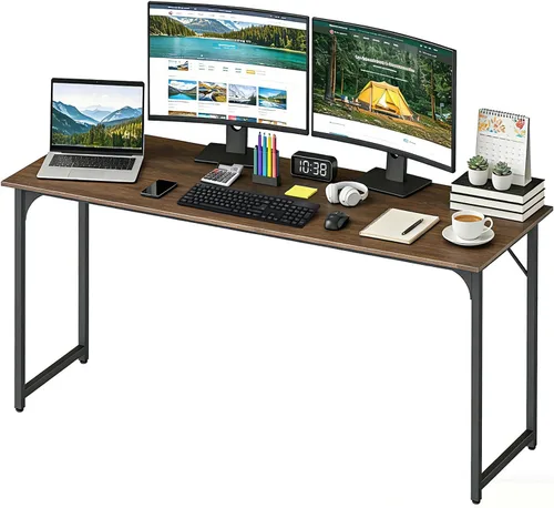 Miniatura 34 de BestOffice Escritorio para computadora, escritorio de oficina en casa, estilo moderno y simple para oficina en casa, estudio y escritura