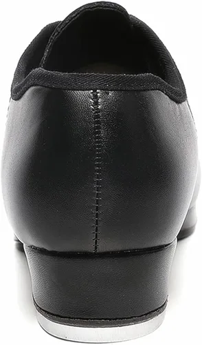 Miniatura 3 de Mens Lace Up Black Tap Shoes Leather Oxford Dance Shoe