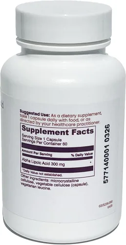 Miniatura 2 de Eternity Medicine - Ácido alfa lipoico 300 mg - Suplemento vegano ALA para la salud nerviosa, energía - 60 cápsulas - Formulado por médicos, sin