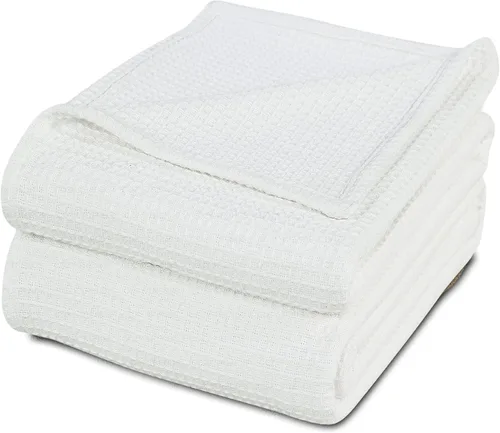 Miniatura 11 de Lujoso tejido de punto gofre de algodón peinado súper suave, acogedor, cálido, transpirable, ligero, elegante, para todas las estaciones, tamaño Gris