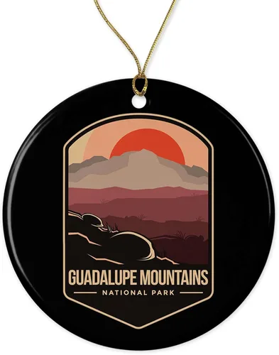 Adorno del Parque Nacional de las Montañas Guadalupe – Regalo del Parque Nacional de las Montañas Guadalupe – Adorno de Navidad de las Montañas de