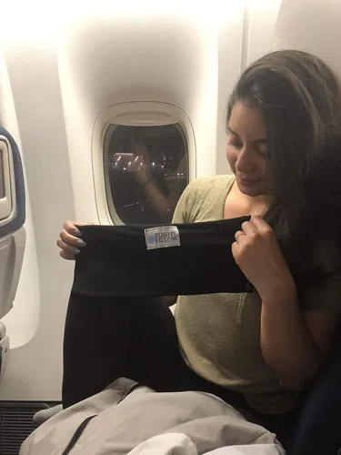 Miniatura 3 de Flight Fillow Almohada de cuello rellenable para viajes, almohada de avión para vuelos largos, almohada de viaje plegable para soporte de cuello
