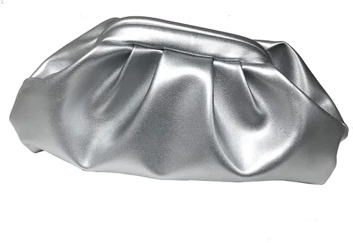 Miniatura 2 de Bolso de noche para mujer, bolso de mano fruncido para mujer, bolso de noche con cadena para el hombro, para boda, fiesta, baile de graduación