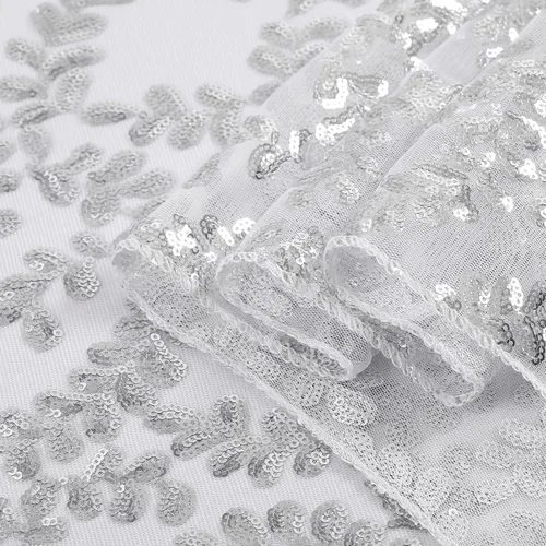 Miniatura 5 de B-COOL Mantel plateado de lentejuelas para mesa de boda con flores y Navidad, 90 x 90 pulgadas