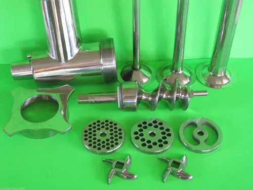 Miniatura 2 de Accesorio para picadora de carne de acero inoxidable de tamaño exclusivo #12, además de kit de relleno de salchichas. Se adapta a mezcladores
