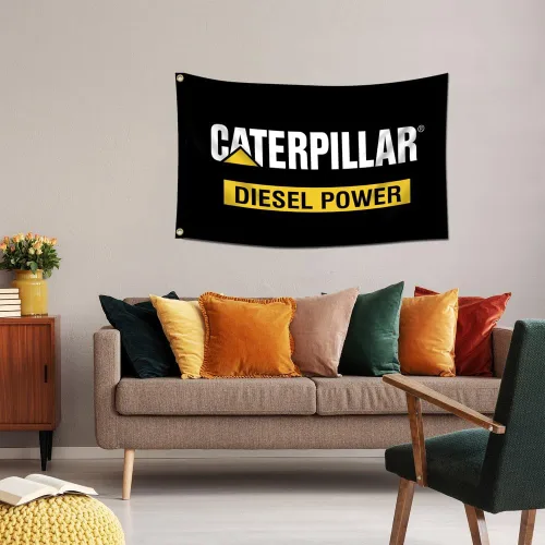 Miniatura 3 de ENMOON Bandera de gato diesel Power Banner 3x5ft Garage Shop Decoración de pared