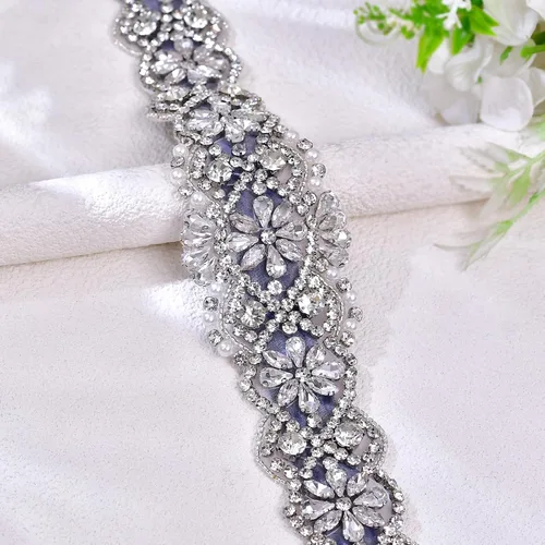 Miniatura 4 de azaleas Cinturón de boda fino de cristal para mujer, cinturón de novia para boda, dama de honor, accesorios de vestido de niña de las flores, 16