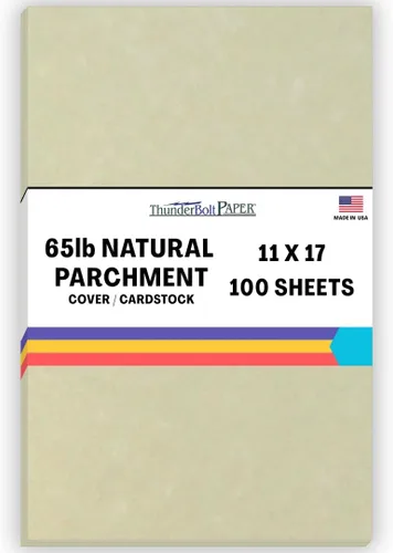 Miniatura 36 de 25 hojas de papel de cubierta de pergamino natural de 65 libras de 8.5 x 11 pulgadas, hojas de colores con peso de cartulina de 8.5 x 11 pulgadas