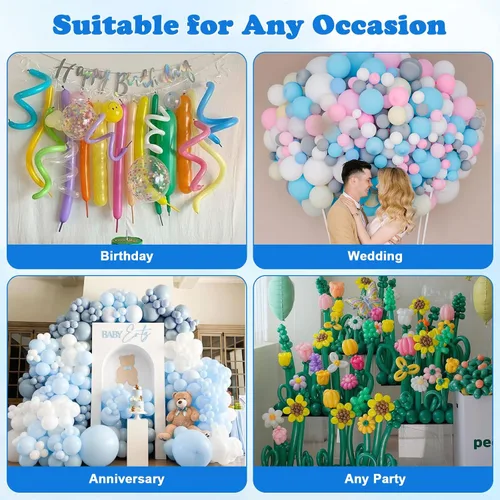 Miniatura 6 de AXHJ Balloon Pump Electric Air Pumps for Long Balloons, Electric Air Balloon Pump, Balloon Inflator for Foil Twisty Animal Balloons in Birthday