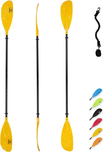 Miniatura 7 de OCEANBROAD Remo ajustable para kayak de 86 pulgadas/86.6 in a 94 pulgadas/94.5 in, kayak, canoa, remo con correa de remo, 1 paleta Naranja