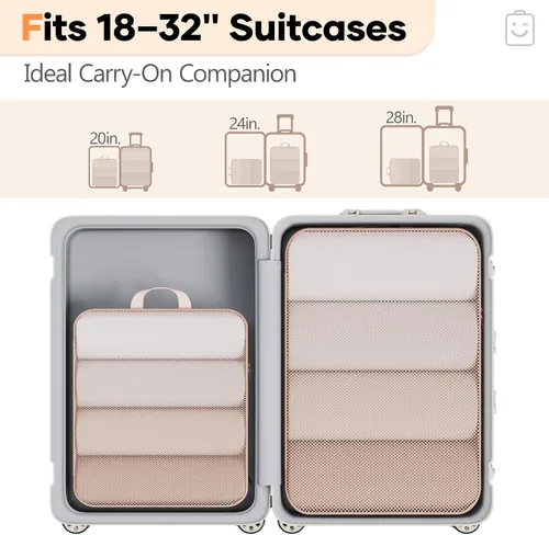 Miniatura 7 de Veken Juego de 26911 cubos de compresión para artículos esenciales de viaje, bolsas organizadoras compresibles expandibles para equipaje grande
