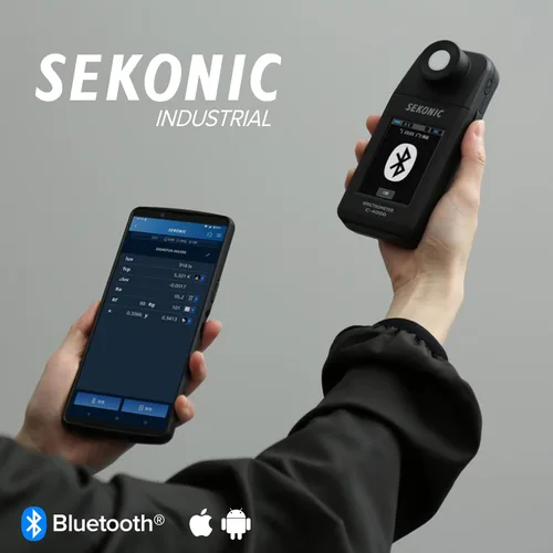 Miniatura 4 de Sekonic Espectrómetro C-4000, medidor de luz profesional con Bluetooth, rango 1600K-40000K, compatible con aplicaciones para teléfonos inteligentes