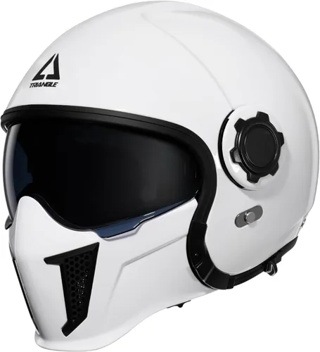 Miniatura 18 de TRIANGLE Cascos de motocicleta de cara completa, casco de motocross todoterreno para hombres y mujeres, doble visera con protector solar interno