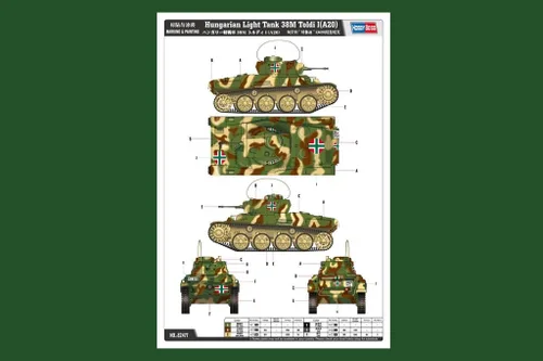 Miniatura 4 de Hobby Boss Tanque ligero húngaro 38M Toldi I (A20) Kit de construcción de modelo de vehículo