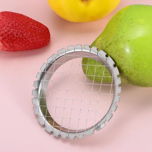 Miniatura 6 de Cortador de alimentos de acero inoxidable - Cortador de huevos, cortador de cubos de frutas, ensalada y tomate para huevos duros y papas