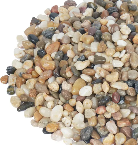 GASPRO Piedras de 2.5 libras para plantas de interior, rocas decorativas de 3/8 pulgadas para jarrón, suculentas, altamente pulidas, colores mixtos