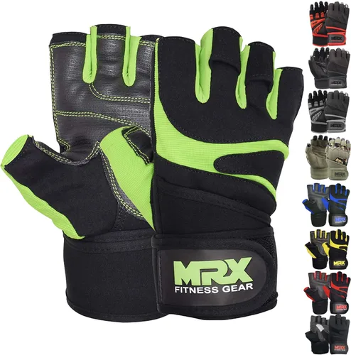 Miniatura 8 de MRX - Guantes de levantamiento de pesas para hombres, guantes de entrenamiento para hombre, guantes de levantamiento de muñeca, guantes de gimnasio