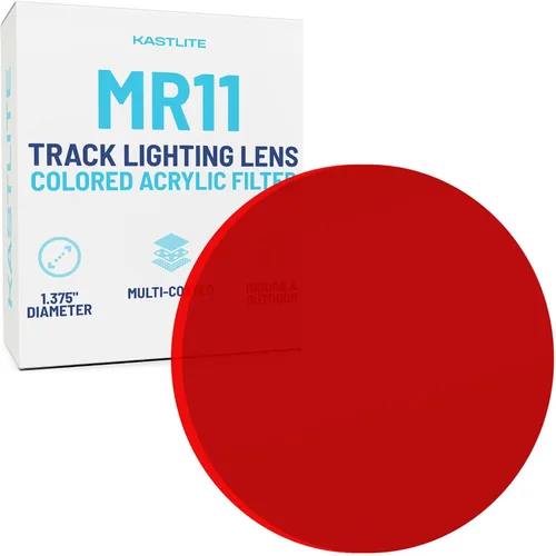 Miniatura 12 de KastLite Filtro de Cabeza de Luz de Riel de Halo Ámbar – Lente de Bombilla Acrílica MR11 WAC – Cubierta de Repuesto para Accesorios de Techo, Focos