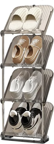 Miniatura 7 de YYW Estante para zapatos estrecho vertical, estante para zapatos para entrada, organizador de almacenamiento de zapatos de esquina para espacios