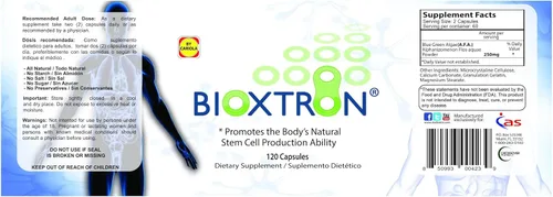 Miniatura 2 de Bioxtron Suplemento natural de células madre AFA - Apoyo articular y dolor muscular - Apoyo del sistema inmunológico - Espirulina de algas verdes