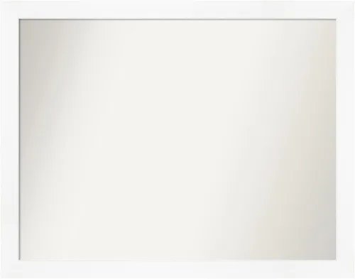Miniatura 426 de Amanti Art Espejo de baño blanco para sobre el fregadero, 24 x 24 pulgadas, hecho a medida, espejo de tocador cuadrado blanco estrecho, marco