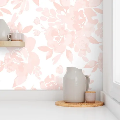 Miniatura 8 de Papel tapiz para despegar y pegar, peonías, rubor, flores, princesa, floral, para habitación de niñas, papel tapiz extraíble personalizado por