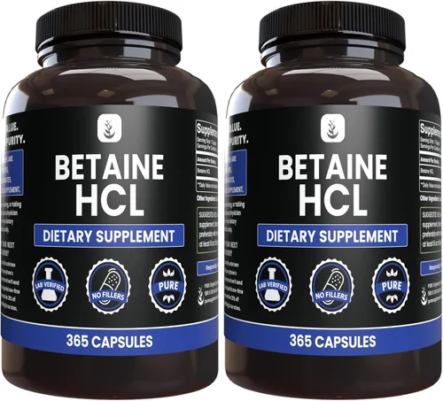 Miniatura 7 de PURE ORIGINAL INGREDIENTS Betaína HCL (365 cápsulas) sin magnesio o rellenos de arroz, siempre puro, verificado por laboratorio