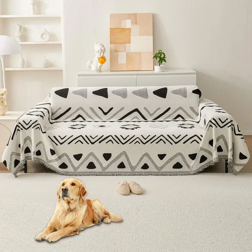 Miniatura 18 de HAOMAIJIA Funda de sofá antideslizante para sofá de 2 cojines, fundas de sofá seccionales lavables para perros y mascotas, protector de muebles