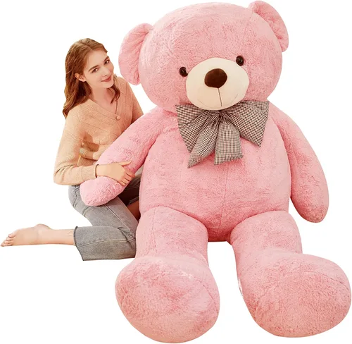 Miniatura 14 de IKASA Oso de Peluche Gigante Animal de Peluche Juguete de Felpa, 47 pulgadas Grande Lindo Jumbo Juguetes Suaves, Enorme Gran Esponjoso Gordo Negro