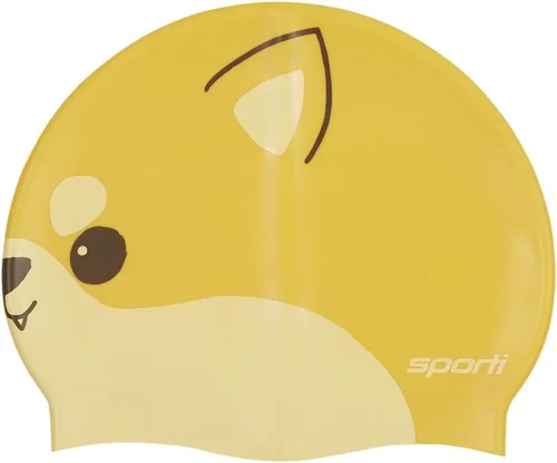 Miniatura 12 de Sporti Gorro de natación de silicona para niños, gorro de natación unisex para jóvenes, gorras de baño de protección para tus hijos, de 2 a 10 años