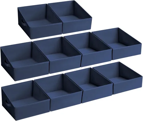Miniatura 70 de DIMJ Contenedores de almacenamiento trapezoidales para ropa, 4 paquetes organizadores de armario y cestas de almacenamiento, cestas plegables