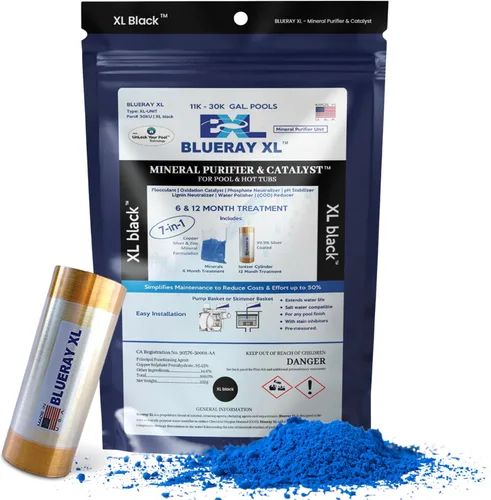Miniatura 12 de Purificador mineral XL Purple & Catalyst™ - Clarificador de agua para jacuzzis y piscinas con paquete mineral y ionizador de cobre - Unidad