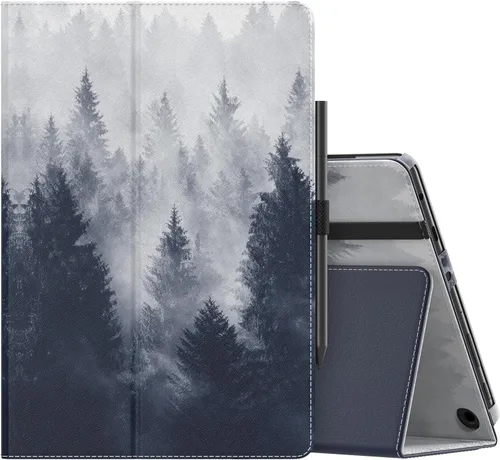 Miniatura 33 de MoKo - Funda para tablet Kindle Fire HD 10 y 10 Plus (11.ª generación, versión 2021), diseño delgado y plegable con función de encendido y apagado