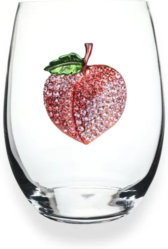 Miniatura 4 de THE QUEENS' JEWELS Copa de vino con tallo con joyas de piña, 21 onzas, regalo único para mujeres, cumpleaños, lindo, divertido, sin pintar
