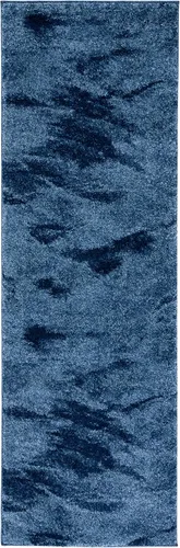 Miniatura 24 de SAFAVIEH Retro Collection - Alfombra de área de 2 x 3 pies, azul claro y azul, no desprende pelusa y fácil de limpiar, ideal para sala de estar