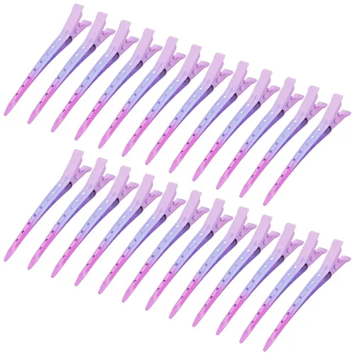 Miniatura 18 de 24 Paquetes de Pinzas Pico de Pato, Bantoye 2.75 Pulgadas Pinzas de Cocodrilo Rizadoras de Metal Antioxidante con Agujeros para Peinado del Cabello