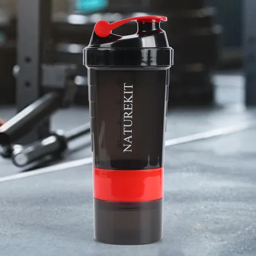 Miniatura 7 de Botella agitadora, botella mezcladora de proteínas, taza agitadora de gimnasio de 16 onzas con bola agitadora, tazas agitadoras para batidos de Rojo