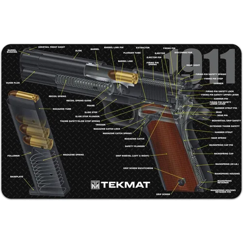 Miniatura 8 de TekMat 1911 Alfombrilla de limpieza para armas, color negro, talla única