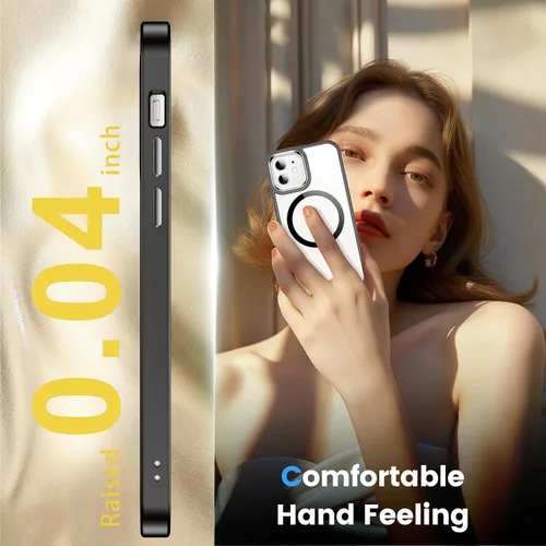 Miniatura 6 de Funda magnética para iPhone 12 y iPhone 12 Pro transparente, [compatible con Magsafe de 12 pies a prueba de golpes] [No amarillenta] Funda delgada