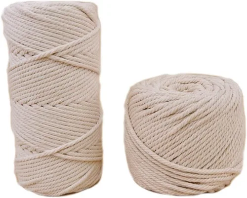 Miniatura 3 de Hemoton Cordón de hilo de algodón: cuerda de macramé, cuerda de macramé, tapiz de hilo de algodón, cuerda de macramé para colgar plantas
