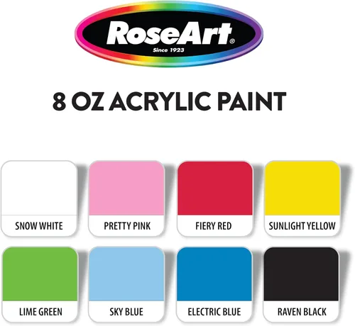 Miniatura 3 de RoseArt Juego de pintura acrílica de 8 onzas y 8