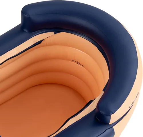 Miniatura 6 de Bañera inflable para adultos, bañera plegable y portátil con bomba de aire eléctrica inalámbrica, bañera de spa unisex, circulación de calor