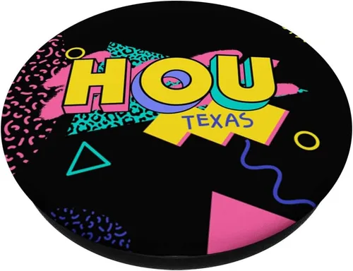 Miniatura 2 de Rad Retro Houston 90s Style HOU Texas 90s Nostalgia PopSockets Swappable PopGrip