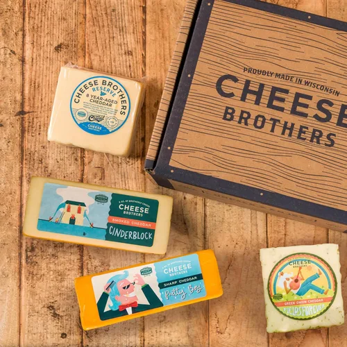 Miniatura 12 de Cheese Bros. Queso cheddar Hecho en Wisconsin (Cheddar ahumado, 12 unidades)