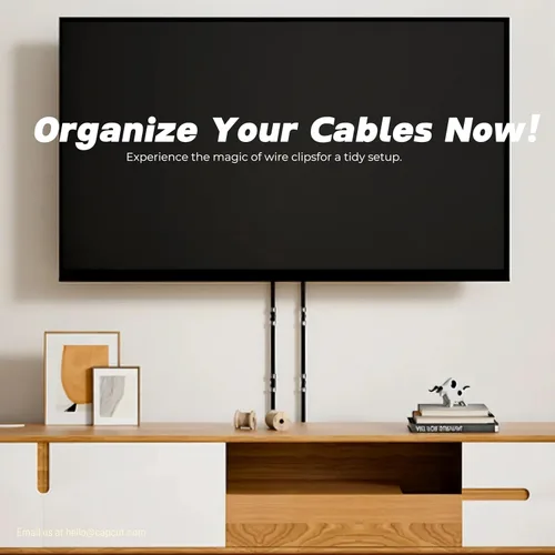 Miniatura 7 de 100 clips adhesivos transparentes para cables, clips de alambre para gestión de cables, abrazadera de alambre para luz, escritorio, pared, TV, PC